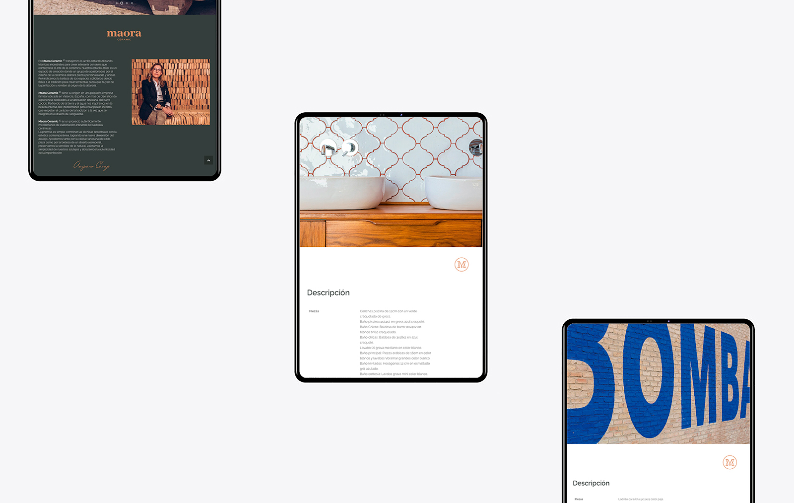 Diseño y desarrollo web Maora Ceramic